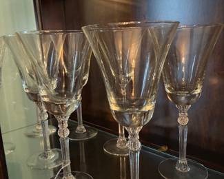 crystal wine goblets