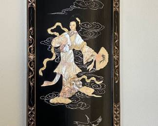 Mother OfPearl geisha wall hanging