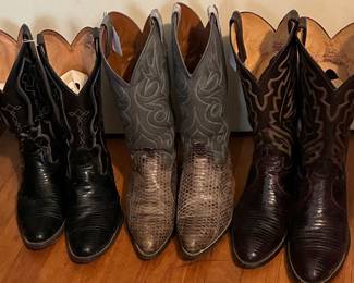 men's Leather and Snake boots
