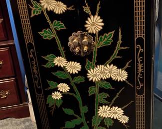 Oriental jewelry chest- floor standing double doors