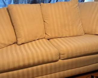 White and Beige Stripped Sofa/ convertible bed