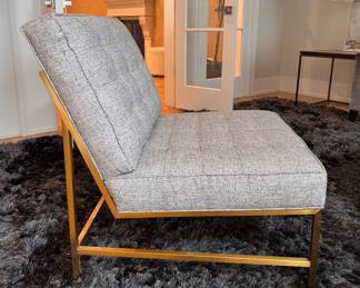 Mitchell Gold + Bob Williams Major Chair With Gold Toned Metal Frame. Photo 2 of 4.