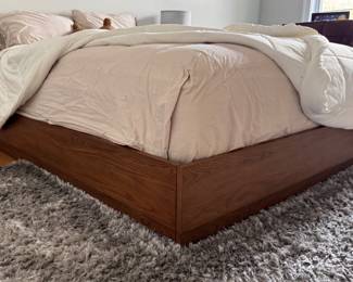 Queen Size Platform Bed Frame. Measures 64" W. Photo 1 of 2.