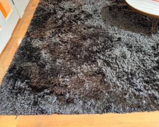 Mitchell Gold + Bob Williams Power Shag Rug in Ink. Measures 10’ x 14'. Photo 1 of 2.