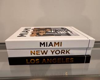 Miami, New York and Los Angeles Coffee Table Books.