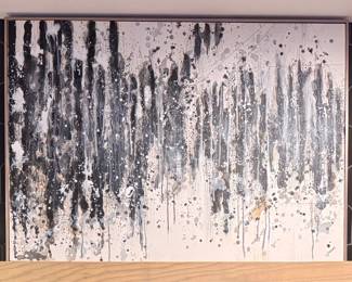 Abstract Art Signed by Artist. Measures 40” W x 33” H.