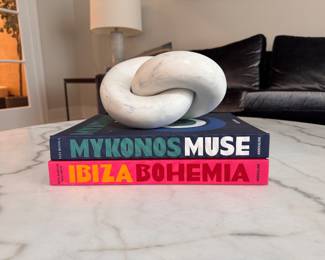 Mykonos Muse by Assouline & Ibiza Bohemia by Assouline Coffee Table Books.
