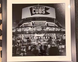 Bleachers from the Chicago Collection. Black & White Framed Photo Signed & Numbered by Jason Wilson. Photo 1 of 3.