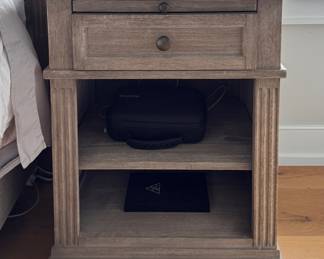 Pottery Barn Teen Livingston Weathered Oak Bedside Table. Photo 1 of 3.