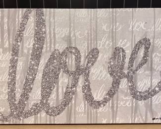 "Love" Graphic Art Signed by Artist. Measures 24” W x 16: H. Photo 1 of 2.