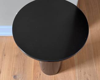 Crate & Barrel Valter Gunmetal Drink Table. Measures 24” H x 15” D. Photo 2 of 2.