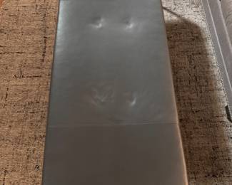 Mitchell Gold + Bob Williams Carmen Leather Upholstered Ottoman / Museum Bench. Measures 26” 64” x 16” H. Photo 3 of 3