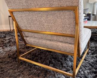 Mitchell Gold + Bob Williams Major Chair With Gold Toned Metal Frame. Photo 3 of 4.