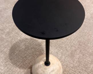 Arhaus Cece Martini Table with Natural Stone Base - 2 Available. Each Measures 9” D x 23”H. Photo 2 of 3.