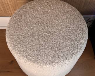 Mitchell Gold+ Bob Williams Boucle Upholstered Stool - 2 Available. Each Measures 23” D x 17” H. Photo 2 of 3