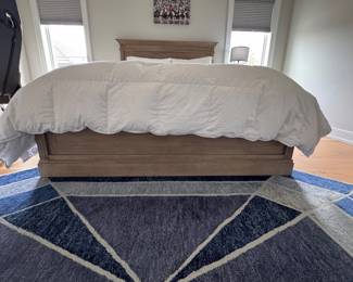 Pottery Barn Teen Livingston Weathered Oak Queen Bed Frame. Measures 68” W. Photo 4 of 4.