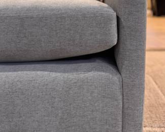 Arhaus 4-Piece Corner Sectional Sofa with Left-Facing Chaise. Measurements: Right Facing Two-Seat Section Measures 80” W x 44” D; Curved Section Measures 76” Diagonally From Back Corner to Back Corner x 44 D; Two Seat Section Measures 63” W x 44” D & Left Facing Chaise Measures 44” W x 68” D. Photo 3 of 4