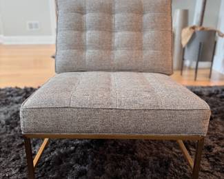 Mitchell Gold + Bob Williams Major Chair With Gold Toned Metal Frame. Photo 1 of 4.