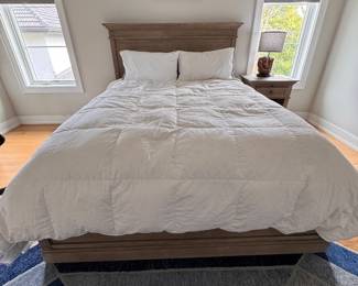 Pottery Barn Teen Livingston Weathered Oak Queen Bed Frame. Measures 68” W. Photo 1 of 4.