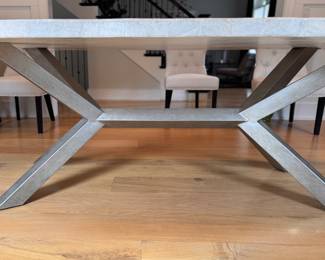Arhaus Petra Rectangle Dining Table. Measures 96” x 40” x 30” H with 28” Clearance. Photo 3 of 8.