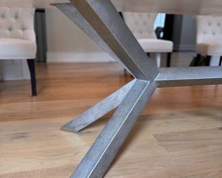 Arhaus Petra Rectangle Dining Table. Measures 96” x 40” x 30” H with 28” Clearance. Photo 5 of 8.