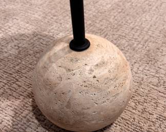 Arhaus Cece Martini Table with Natural Stone Base - 2 Available. Each Measures 9” D x 23”H. Photo 3 of 3.