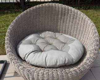 All-Weather Outdoor Tub Chair with Cushion.