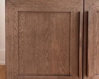 RH Machinto Media Console Designed by Van Thiels in Grey Oak. Measures 100” W x 18” D x 32” H. Photo 2 of 7.