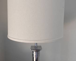 Grecian Column Chrome Floor Lamp. Measures 68" H. Photo 2 of 3.