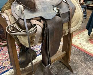 Western Saddle J.L. Baggett maker Texas
