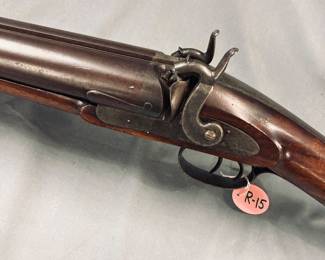 Detail view of unmarked Belgian Shotgun