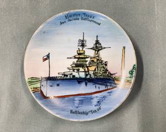 Battleship Texas commemorative Plate.