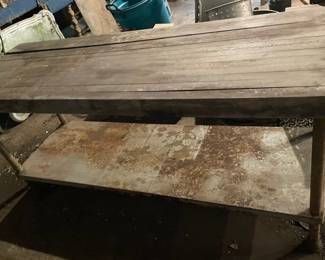 wood top prep table