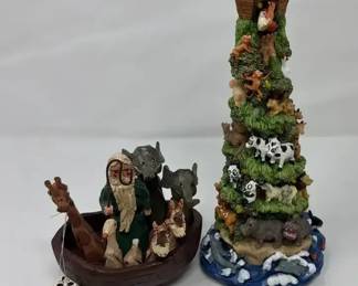 Noahs Ark By House Of Hatten Inc Noahs Boat With Animals Duck Missing A Head And Tower Noahs Towe