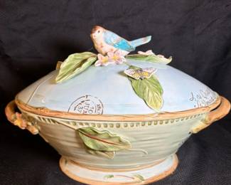 Fitz And Floyd Toulouse Soup Tureen With Ladle