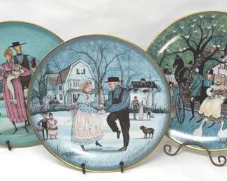 Three P Buckley Moss Limited Edition Plates Numbered