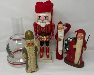 Christmas Folk Art Style Wooden Figurines,wooden Nutcracker Figurine, Westclair Artisan Hurricane La