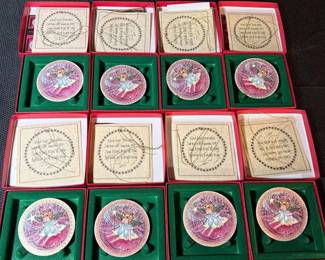 P Buckley Moss First Angel Porcelain Christmas Ornament X 8  Anna Perenna