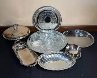 Vintage Silver plate Serve Ware By Oneida, Reed  Barton,  More