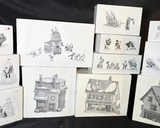 Christmas Village 3  The Heritage Village Collection  Elfies Sleds  Skates  Santas Woodworks