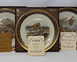Lenox Limited Edition Woodland Wildlife Porcelain Plates By Boehm