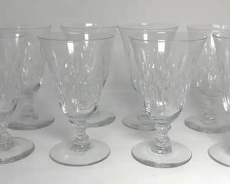 Vintage Crystal Optic Design Stemware Eight Juice Cocktail Glasses