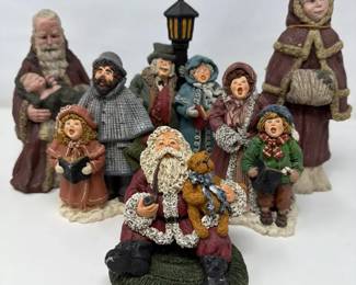 Vintage June McKenna Santa Claus Figurine Collection Victorian Carolers  More