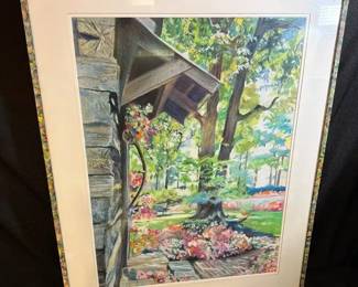 Warwick Cabin Pastel By Carrie Chamberlain Davis In Painted Frame