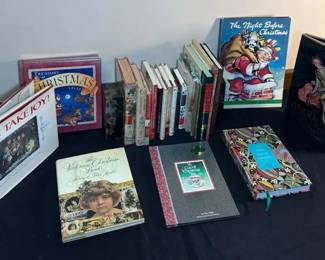 Vintage Christmas Books With Black Marble Bookends  A Christmas Carol by Charles Dickens  More