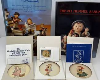 2 M.I. Hummel Figurine Collectors Guides  3 Miniature Collectors Plates