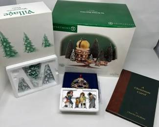 Christmas Decorations New In Box And Charles Dickens A Christmas Story