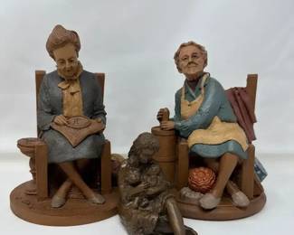 Vintage Tom Clark Cairn Studio Gnome Figurine Rachel Churning Butter,Rebecca 1987, Arnart Bronze