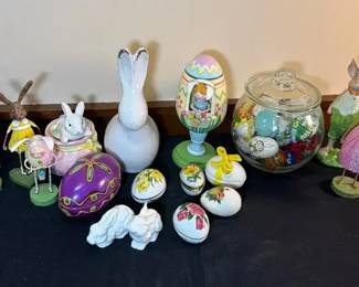 Easter Decor  Lori Mitchell Bea Blossom Easter Egg Figurine  ESC Company  Danbury Mint  More