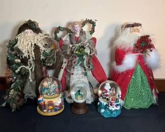 Vintage Christmas Tree Toppers And Snow globes San Fran Cisco Music Box Company And More